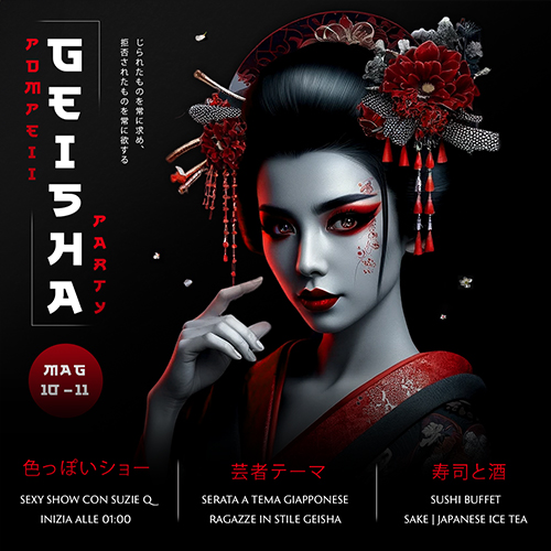 Poster for Geisha Party event